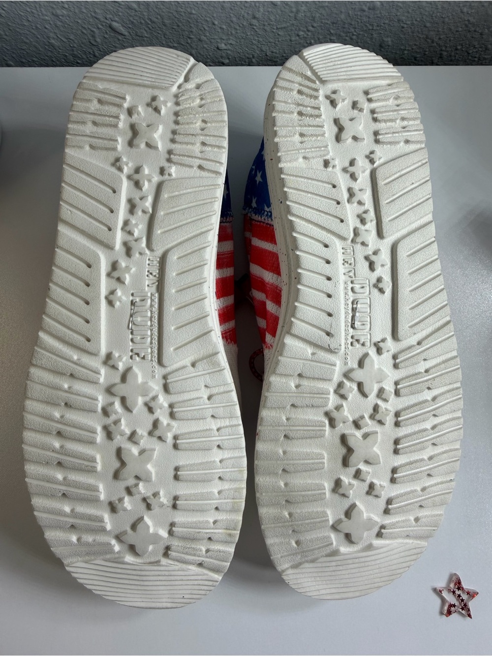 Hey Dude Women's Slip-On Flats - Red, White & Blue Flag Print - Picture 6 of 6